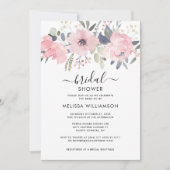 Roze Bloemen Rustiek Vrijgezellenfeest Kaart (Voorkant)