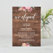 Roze bloemen Rustisch We hebben alleen de ontvangs Kaart (Staand voorkant)