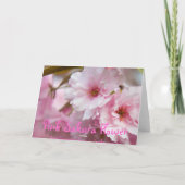 Roze Bloemen Sakura Kaart (Achterkant)