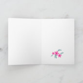 Roze Bloemen Schattigee Mama, Oma Moederdag Kaart (Binnen)