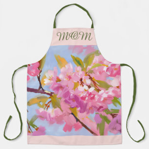Roze bloemen schort
