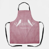 Roze bloemen Schort van wijnstokken (Voorkant)