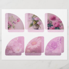 Roze Bloemen Scrapbook Hoeken