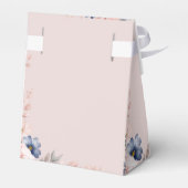 Roze Bloemen Script Modern Baby shower Bedankdoosjes (Achterkant)