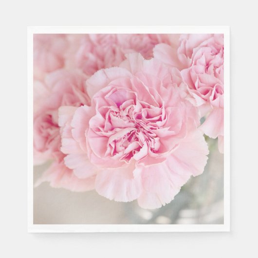 Roze bloemen servet (Voorkant)