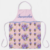 Roze Bloemen Shabby Chic Polka Dot Pansy Viola Schort (Voorkant)