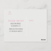 Roze Bloemen Shabby Chic Save The Date Verloving Briefkaart (Achterkant)