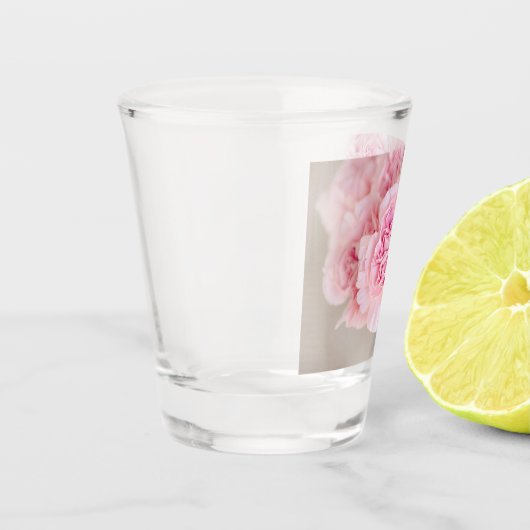 Roze bloemen shot glas (Links)