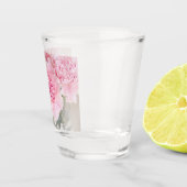 Roze bloemen shot glas (Rechts)