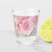 Roze bloemen shot glas (Voorkant)