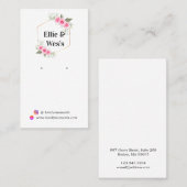 Roze Bloemen sieraden oorbel display kaart Visitekaartje (Voorkant / Achterkant)
