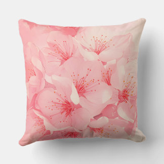 Roze Bloemen Sierkussen – Cherry Blossom Design