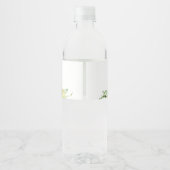 Roze Bloemen Sinaasappel Citrus Waterfles Etiket (Achterkant)