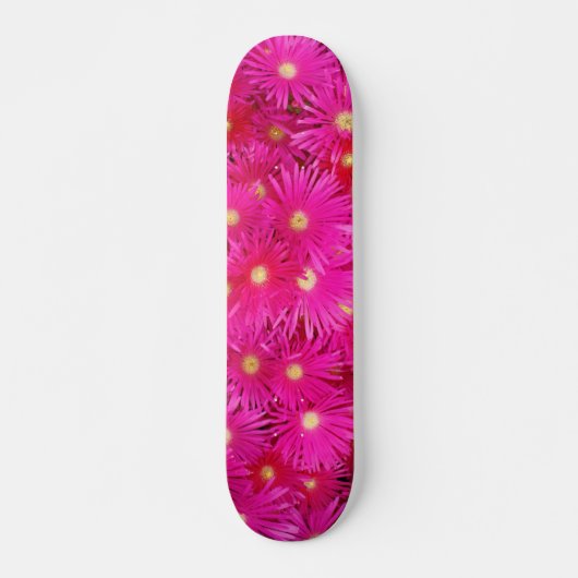 Roze bloemen Skateboard (Voorkant)