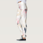 Roze bloemen slangenpatroon leggings (Links)