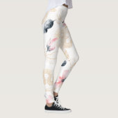 Roze bloemen slangenpatroon leggings (Rechts)