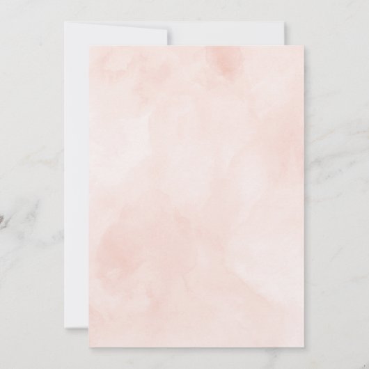 Roze Bloemen Slapen Baby shower Uitnodiging (Achterkant)