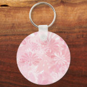 Roze bloemen sleutelhanger (Voorkant)