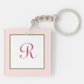 Roze bloemen sleutelhanger (Achterkant)