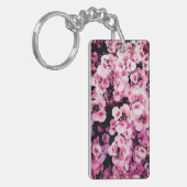 Roze bloemen sleutelhanger (Voorkant Links)