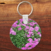 roze bloemen sleutelhanger (Voorkant)