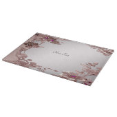 Roze  Bloemen Snijplank (Hoek)