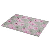 Roze bloemen snijplank (Hoek)