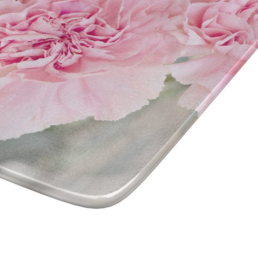 Roze bloemen snijplank (Hoek)