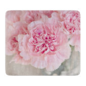 Roze bloemen snijplank (Voorkant)