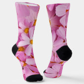 Roze bloemen sokken (Gebogen)