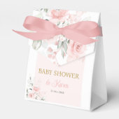 Roze Bloemen Spaans Baby shower Bedankdoosjes (Voorkant Zijde)