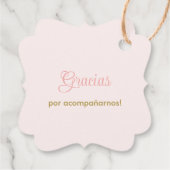 Roze Bloemen Spaans Baby shower Meisje Bedankjes Labels (Achterkant)