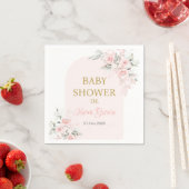 Roze Bloemen Spaans Baby shower Meisje Servet (Insitu)