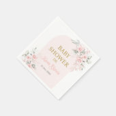 Roze Bloemen Spaans Baby shower Meisje Servet (Hoek)