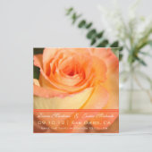 Roze bloemen sparen de Datum Save The Date (Staand voorkant)