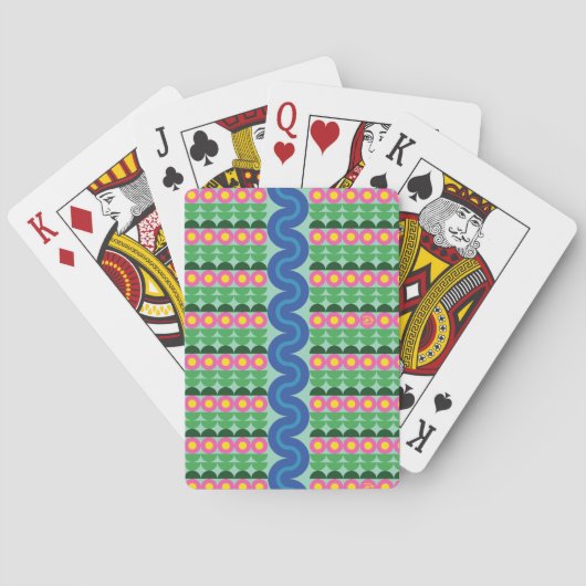 Roze bloemen - Spelkaarten Pokerkaarten (Achterkant)