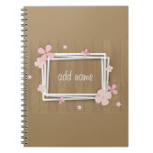 Roze bloemen spiraalfoto Notitieboek (Voorkant)