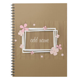 Roze bloemen spiraalfoto Notitieboek