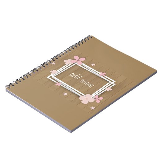 Roze bloemen spiraalfoto Notitieboek