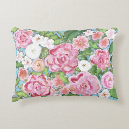 Roze Bloemen Spring Blooms Accent Sierkussen Accent Kussen