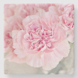 Roze bloemen stenen onderzetter