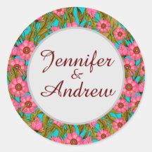 Roze bloemen Sticker