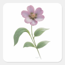  ROZE BLOEMEN STICKER