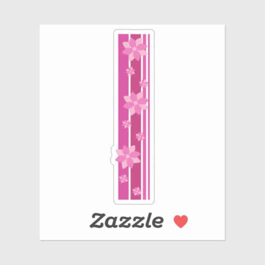 Roze bloemen sticker (Vel)