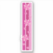Roze bloemen sticker (Voorkant)