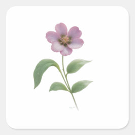  ROZE BLOEMEN STICKER