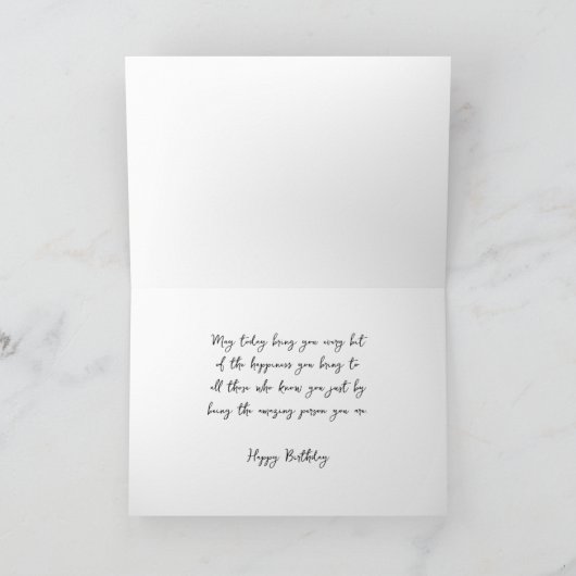 Roze  Bloemen Stiefmoeder Verjaardag Kaart (Binnen)