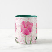 Roze Bloemen  Stijl Mok Cup (Midden)