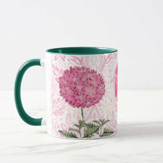 Roze Bloemen  Stijl Mok Cup (Links)