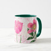 Roze Bloemen  Stijl Mok Cup (Voorkant rechts)